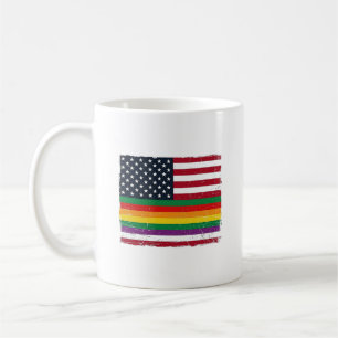 Oude trotsvlag met distressed vector shirt ontwerp koffiemok