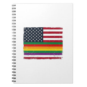 Oude trotsvlag Vervallen Vector T-shirt ontwerp_ Notitieboek