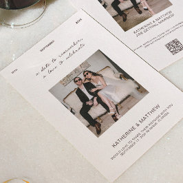 Oude trouwerij Save the Date foto Kaart