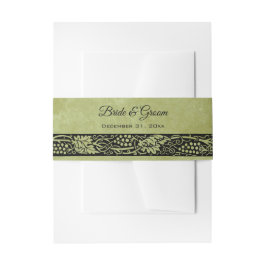 Oude trouwerij, Victoriaanse druivenranken en blad Uitnodigingen Wikkel