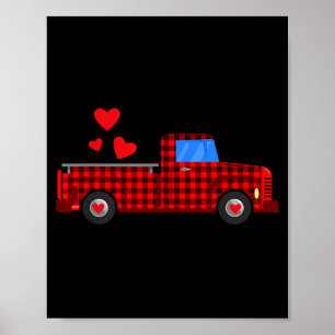 Oude Truck Buffalo Plaid I Valentijnsdag Valen Poster