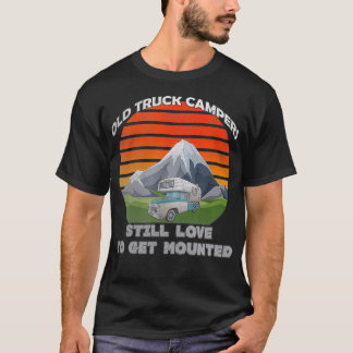 Oude Truck Camper RV Pickup Cabover Vintage Verval T-shirt