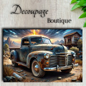 Oude Truck Decoupage Tissuepapier