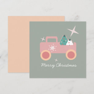 Oude Truck Groovy Kerstkoekjes Kaart