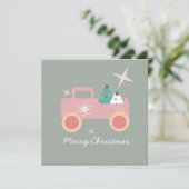 Oude Truck Groovy Kerstkoekjes Kaart (Staand voorkant)