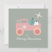 Oude Truck Groovy Kerstkoekjes Kaart (Voorkant)