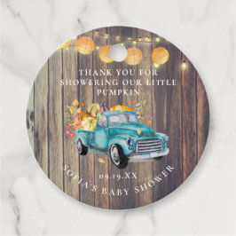Oude Truck Landelijk | Cadeautag voor Baby Shower Bedankjes Labels