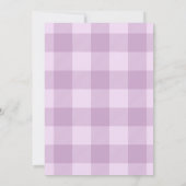 Oude Truck Paarse Gingham Paasfeest Kaart (Achterkant)