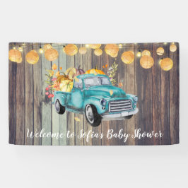 Oude Truck Rustieke Boerderijhout Herfst Welkom Spandoek