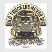 Oude truckers die nooit patriottietranker zijn sticker (Vel)