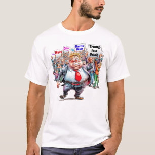 Oude Trump is een rare anti-vrouw Scab Felon T-shirt