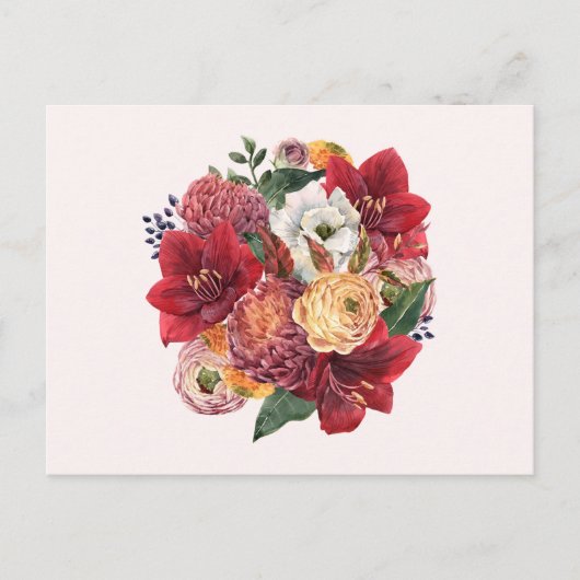 Oude Tuin Bloemboeket Briefkaart (Voorkant)