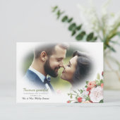 Oude Tuin Bloemen Foto Dank Je Kaart (Staand voorkant)