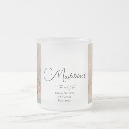 Oude Tuin Bloemen Tijd voor Thee Bruids douche Matglas Koffiemok (Center)