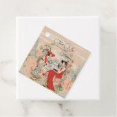 Oude Tuin Bloemen Tijd voor Thee Bruidsfeestje Bedankjes Labels (In situ)