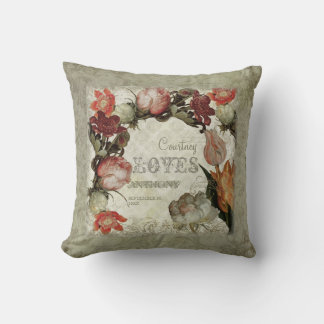Oude Tuin Bloemen Tulp Roos Hellebore Kussen