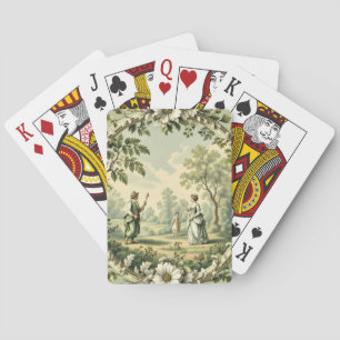 Oude tuin salie groene bloem pokerkaarten