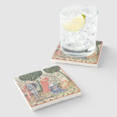 Oude tuin, telers, wijn, tekststeen bewerken stenen onderzetter (Zijkant)