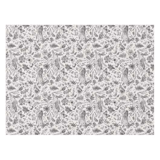 Oude Tuin Vlindertjes Konijn Paasfeest Tafelkleed (Voorkant (Horizontaal))