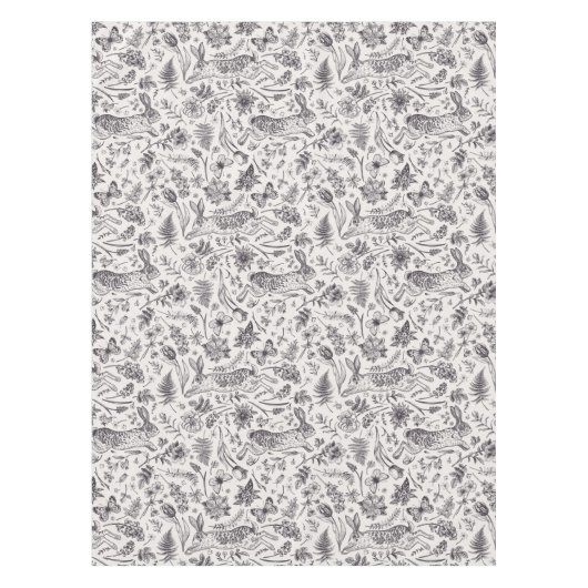 Oude Tuin Vlindertjes Konijn Paasfeest Tafelkleed (Voorkant)