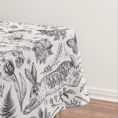 Oude Tuin Vlindertjes Konijn Paasfeest Tafelkleed (Voorbeeld)