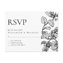 Oude Tuinblaadjes Klassieke Budget Bruiloft RSVP