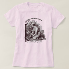 Oude tuinman T-shirt ontwerp