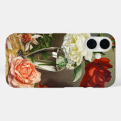 Oude tuinrozen in een glazen vaas Case-Mate iPhone case (Achterkant (horizontaal))