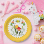 Oude tulpen papieren bordje (Feest)