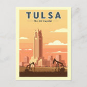 Oude Tulsa Oklahoma Briefkaart (Voorkant)