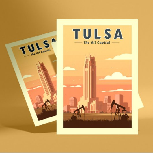 Oude Tulsa Oklahoma Briefkaart