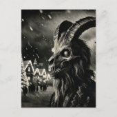 Oude Tup (geitenkop skelet) Kerstmis horror Briefkaart (Voorkant)