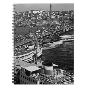 Oude Turkije Istanbul Galata haven 1970 Notitieboek