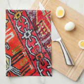 Oude Turkse Tapijt Theedoek (Quarter Fold)
