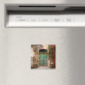 Oude Turquoise-deur op Kreta, Griekenland Magneet (Insitu (Vaatwasser))