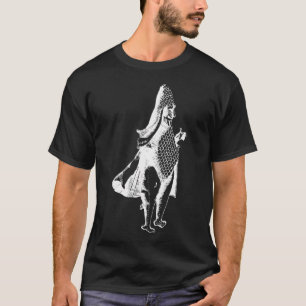 Oude Turtleman-tekening (Zwart) Oude Antieke Illus T-shirt