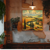 Oude Tuscane Platteland Aangepaste Tekst Canvas Afdruk