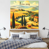 Oude Tuscane Platteland Aangepaste Tekst Canvas Afdruk (Insitu (Slaapkamer))