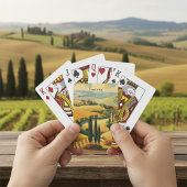 Oude Tuscane Platteland Aangepaste Tekst Pokerkaarten