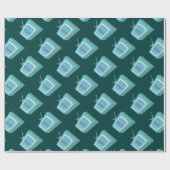 Oude tv cadeaupapier (Vlak)