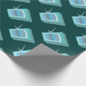 Oude tv cadeaupapier (Hoek)