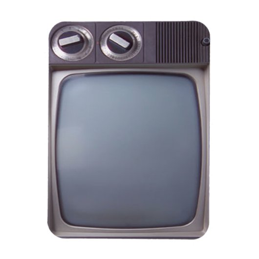 Oude tv magneet (Verticaal)