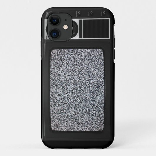 Oude tv terugzetten met statisch scherm Case-Mate iPhone case (Achterkant)