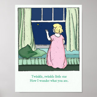 Oude Twinkle, Twinkle, Little Star Poster