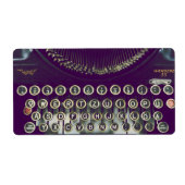 Oude typemachine etiket (Voorkant)