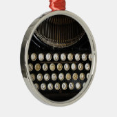 oude typemachine metalen ornament (Rechts)