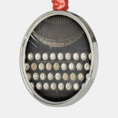 oude typemachine metalen ornament (Links)