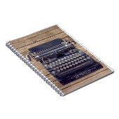 Oude typemachine notitieboek (Rechterzijde)