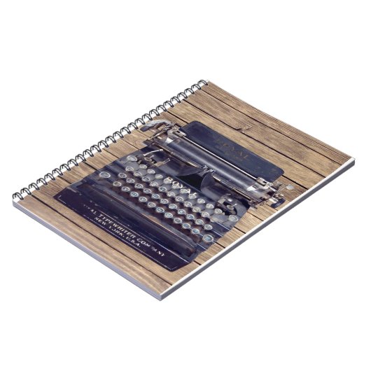 Oude typemachine notitieboek (Linkerzijde)