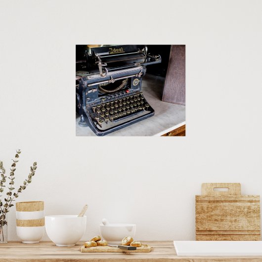 Oude typemachine poster (Keuken)